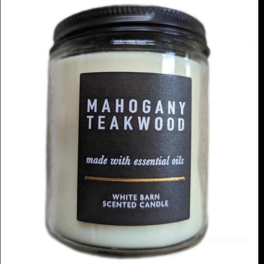 White Barn Mahogany Teakwood Single Wick Candle